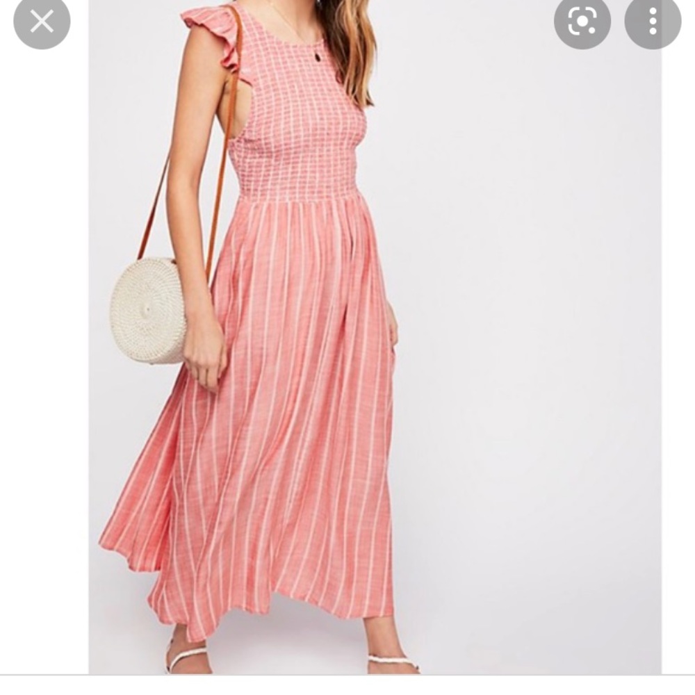 Free People Butterflies Chambray Midi Dress